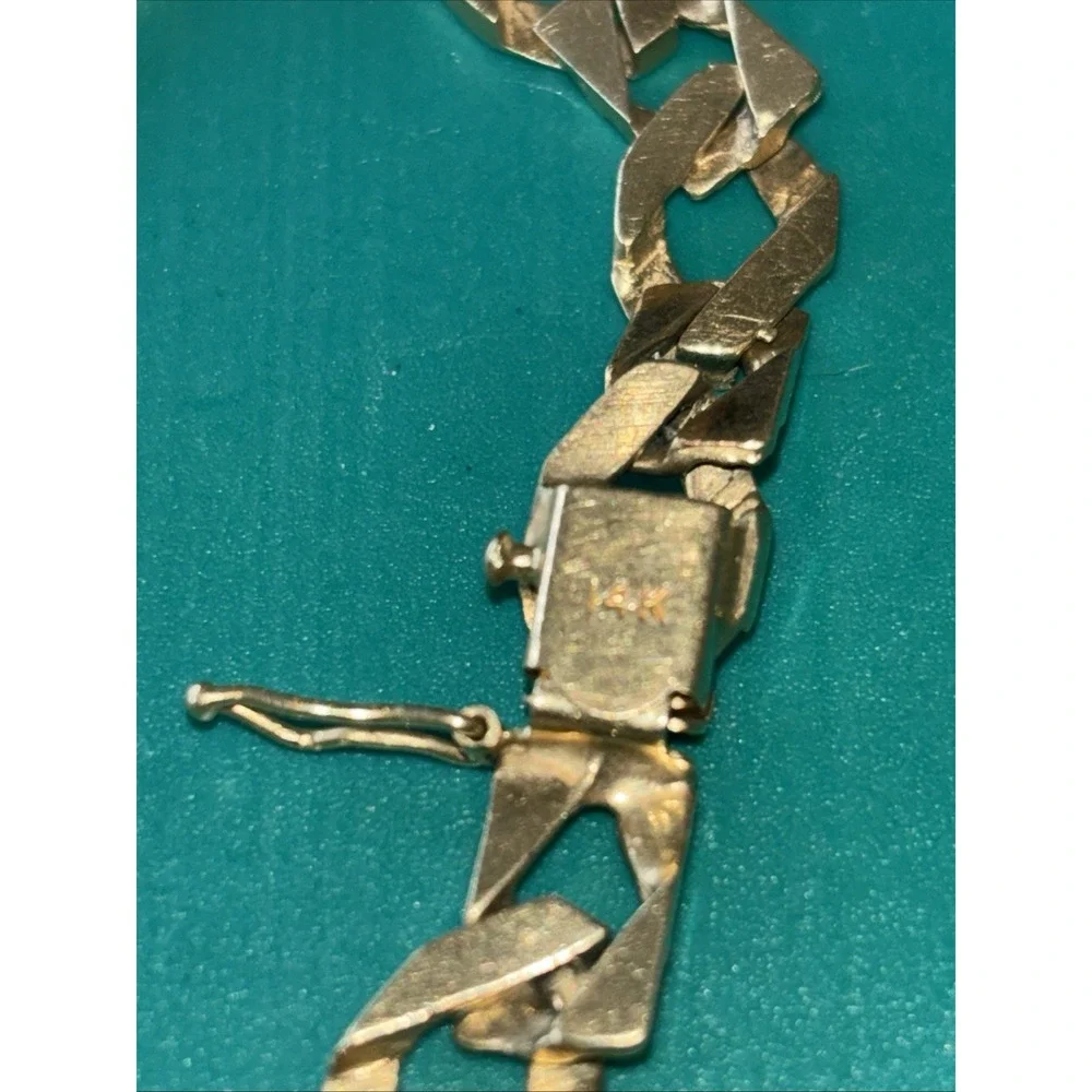 Gold 14k Vintage Men's Curb Link Bracelet